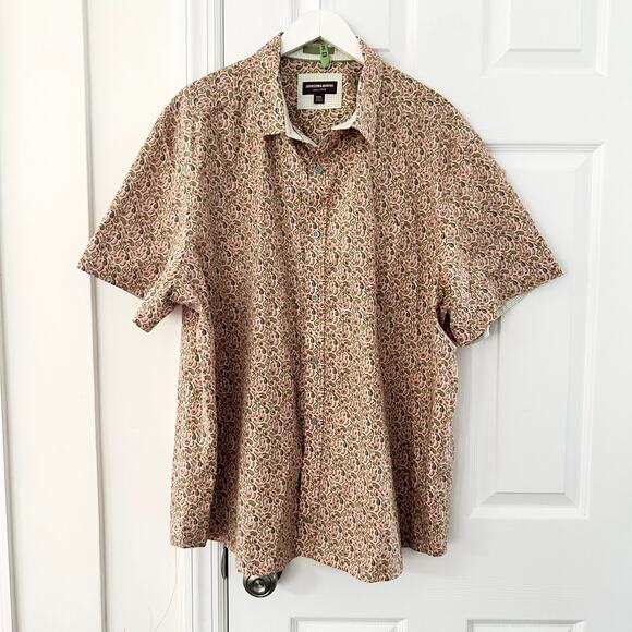 Johnson & Murphy Pink Avocado Novelty Print Button Casual Shirt Hawaiian XXXL - Picture 1 of 11